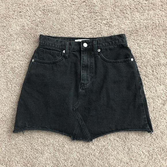 Madewell Black Denim Skirt Womens 26 - Picture 1 of 9